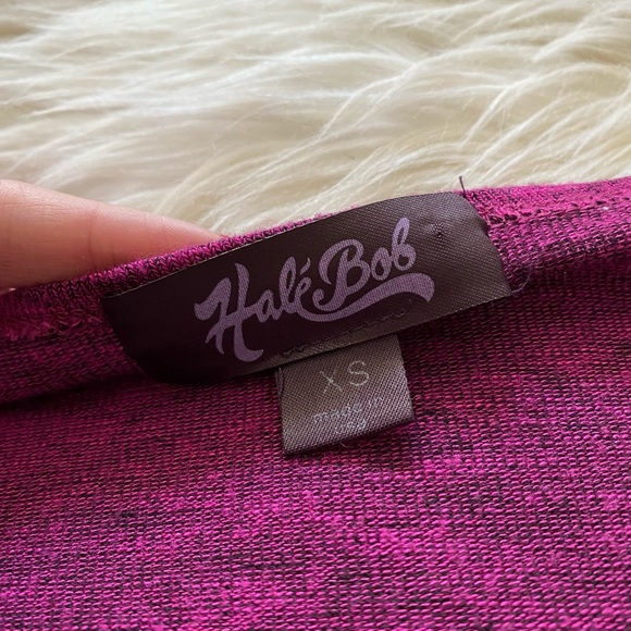 Hale Bob Purple Floral Open Front Long Sleeve Cardigan - Picture 5 of 7